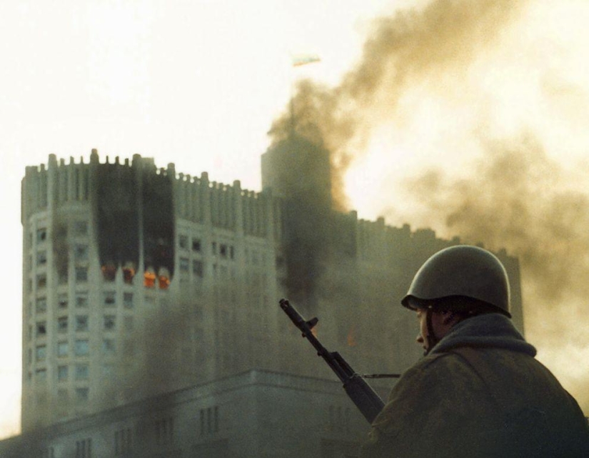 Ejecución de la Casa de los Soviets el 4 de octubre de 1993