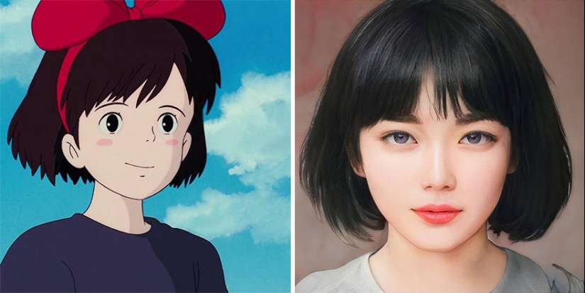 El artista y la red neuronal mostró cómo los personajes de anime sería en la vida real