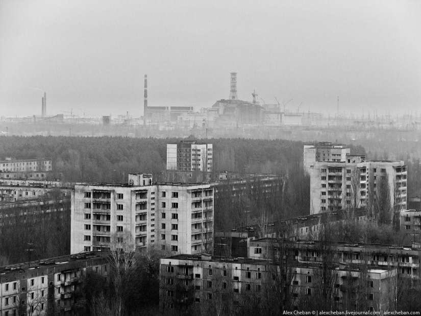 El fantasma de Chernobyl en una mañana de agosto: una vista desde arriba