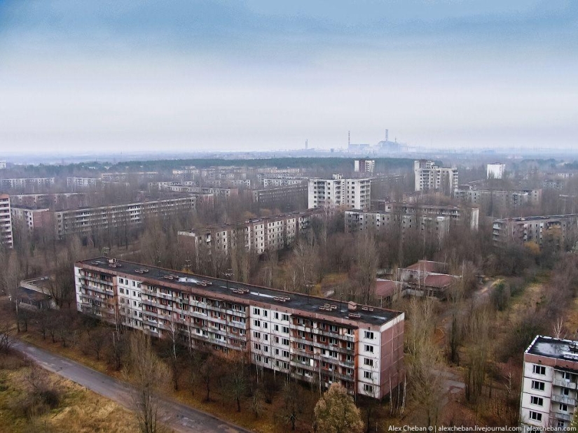 El fantasma de Chernobyl en una mañana de agosto: una vista desde arriba