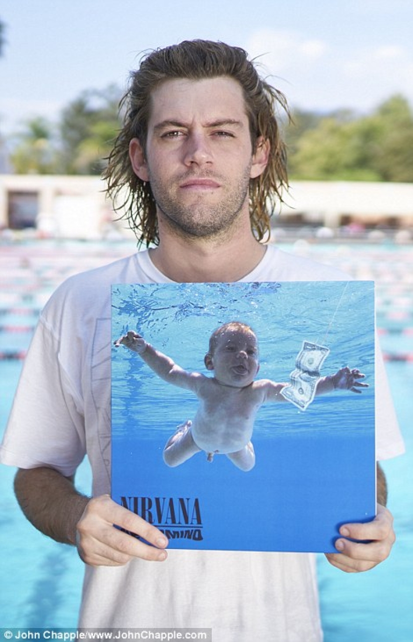 El héroe de la portada de Nevermind de Nirvana la recreó para el 25 aniversario del álbum