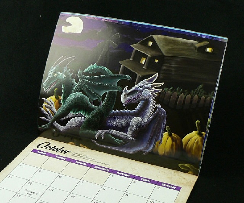 El regalo más extraño es un calendario con dragones copulantes para 2017