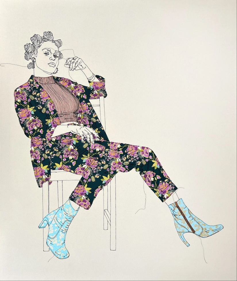 Encarnando vitalidad y alegría, los retratos estampados de Gio Swaby celebran la negritud y la feminidad