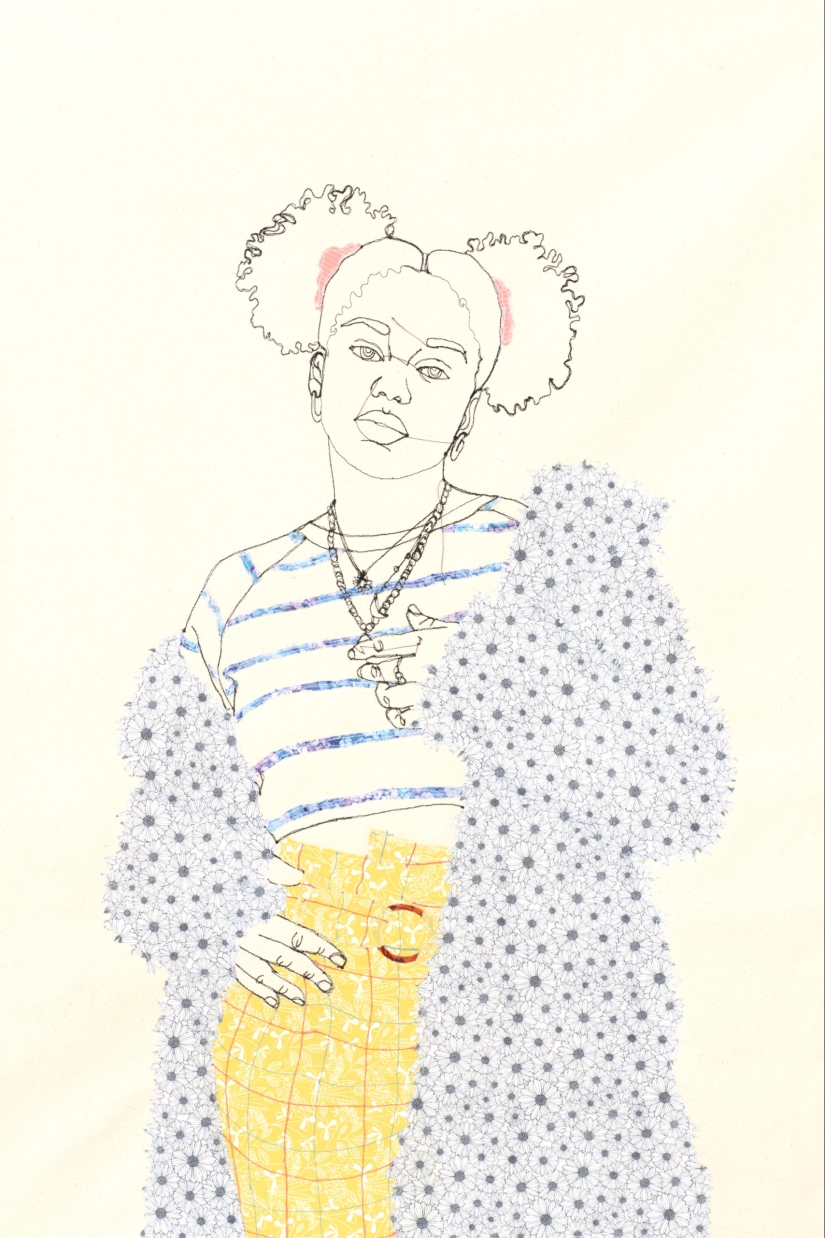Encarnando vitalidad y alegría, los retratos estampados de Gio Swaby celebran la negritud y la feminidad