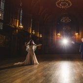 English couple get married in the style of the Harry Potter novels