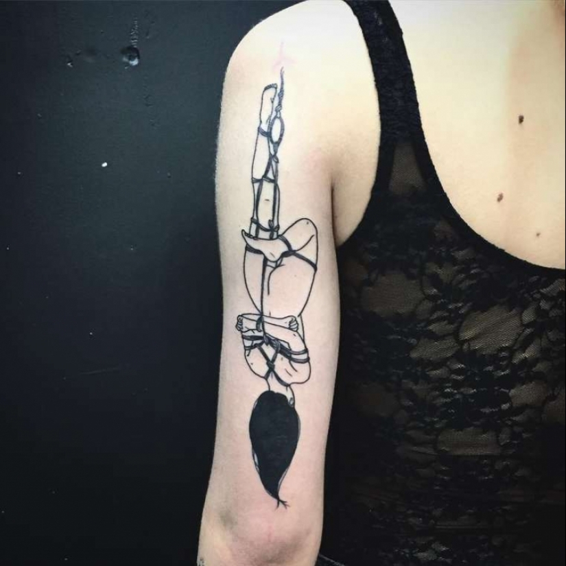 Erotic and dark tattoos from a French artist