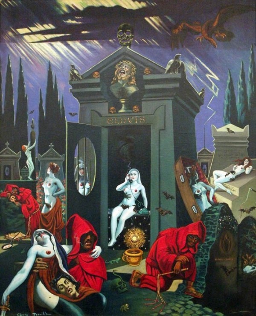 Eroticism of surrealism in the paintings of the French anarchist Clovis Troil