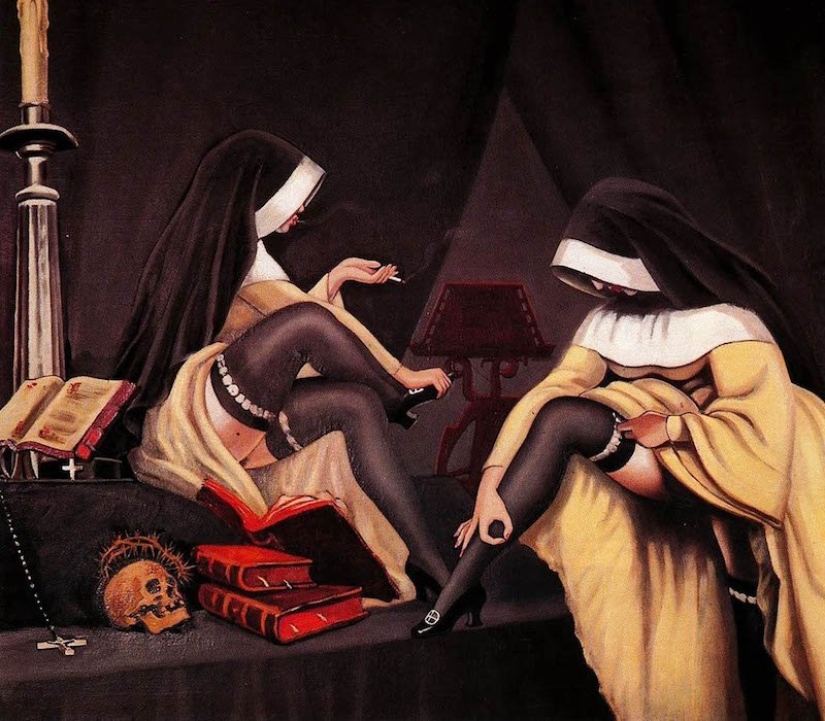 Erotismo del surrealismo en las pinturas del anarquista francés Clovis Troil