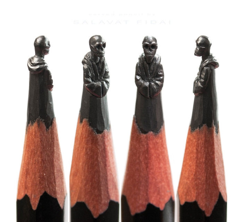 Escultor de Ufa convierte lápices en héroes famosos