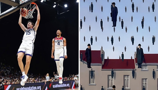 Esta cuenta de Instagram está llamando la atención con sus extravagantes comparaciones de atletas y obras de arte.