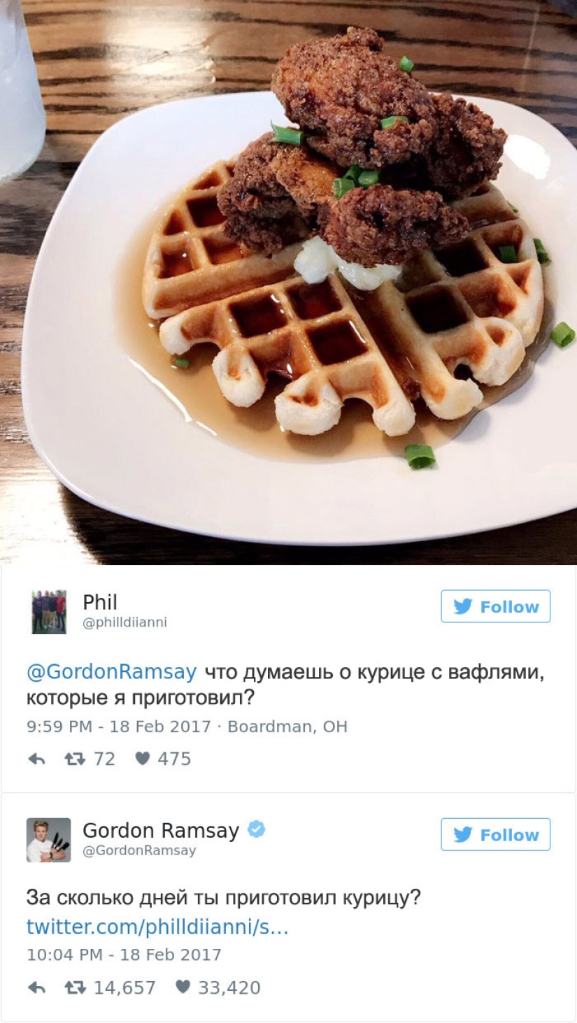 Estas personas lamentaron haber decidido mostrar sus platos en Twitter al chef Gordon Ramsay