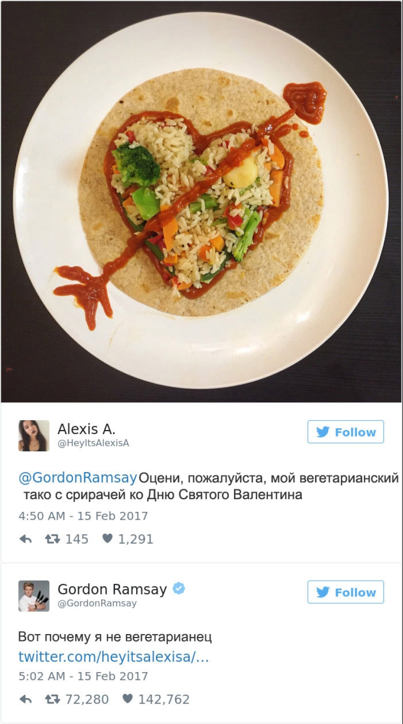 Estas personas se arrepintieron de haber tuiteado sus platos al chef Gordon Ramsay