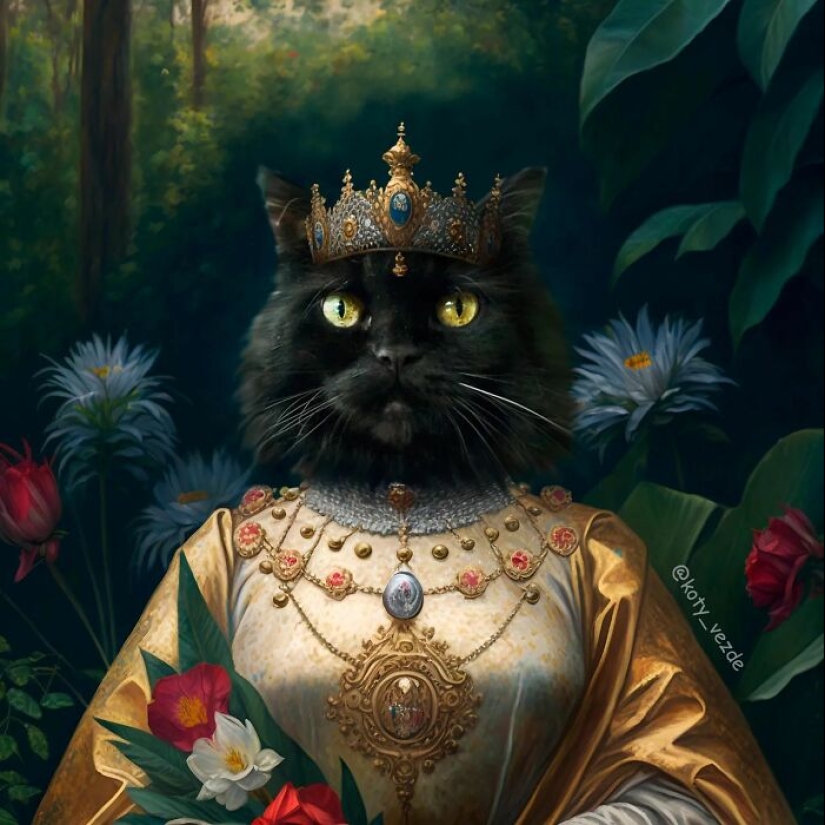 Este artista intercambia personas en pinturas clásicas con gatos