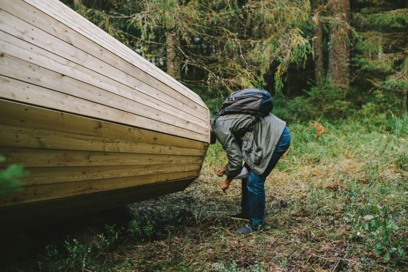 Estudiantes estonios construyeron cuernos gigantes para escuchar el bosque