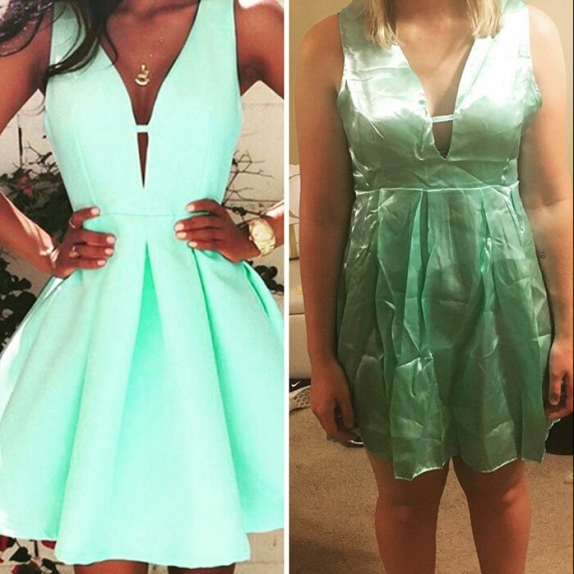 Expectation and reality: 25 incredible online shopping
