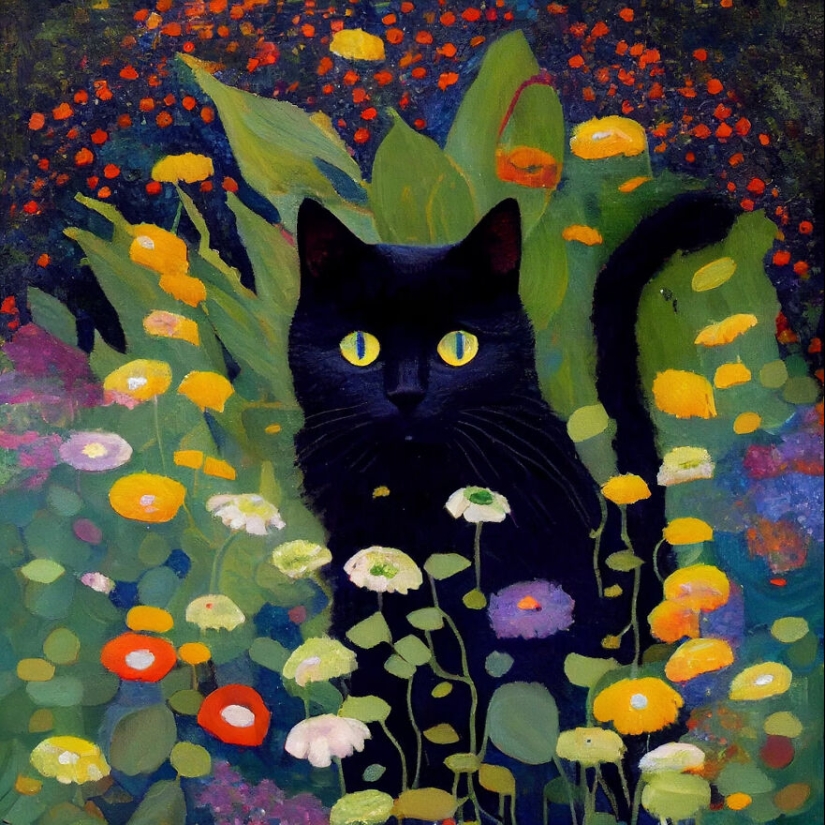 Explorando obras de arte icónicas con un toque felino: mi viaje a través de un mundo donde los elegantes gatos negros dominan el lienzo