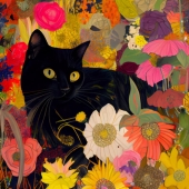 Exploring Iconic Artworks With A Feline Twist: My Journey Through A World Where Chic Black Cats Rule The Canvas