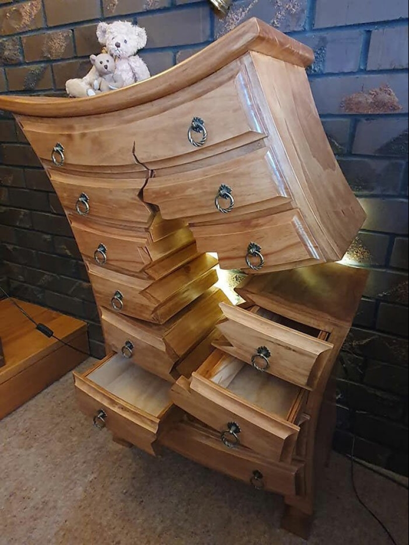 Fabulous "broken" furniture from a talented carpenter from New Zealand