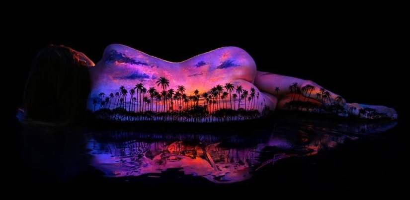 Fairy-tale landscapes on the bodies of girls