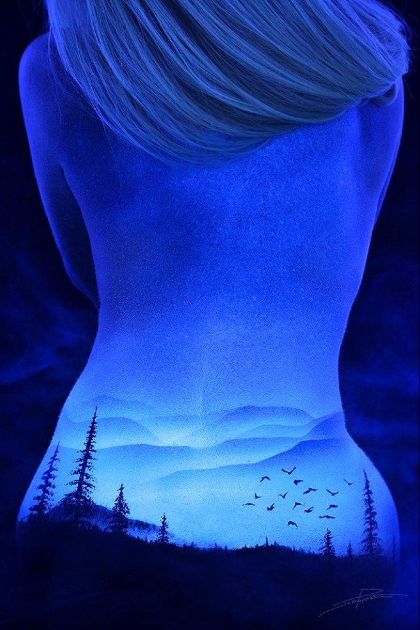 Fairy-tale landscapes on the bodies of girls