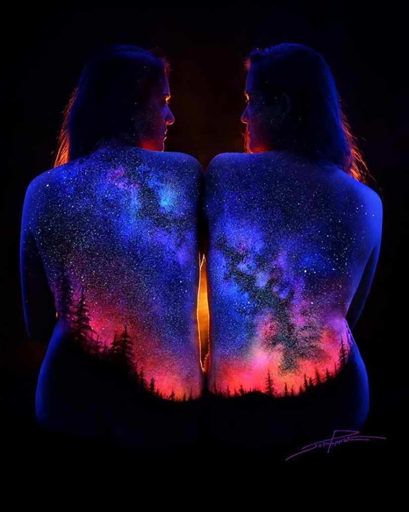 Fairy-tale landscapes on the bodies of girls