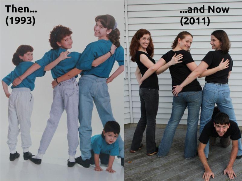 Family photos - then and now