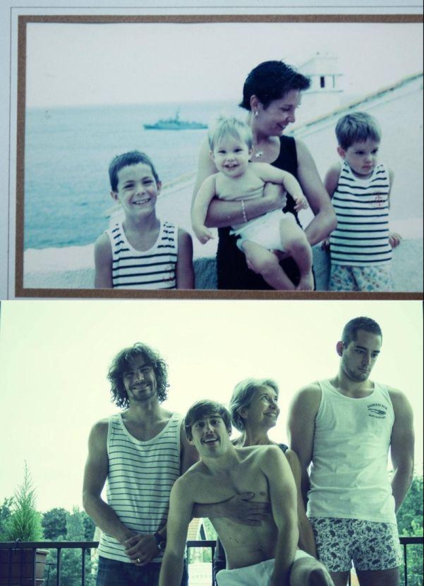 Family photos - then and now