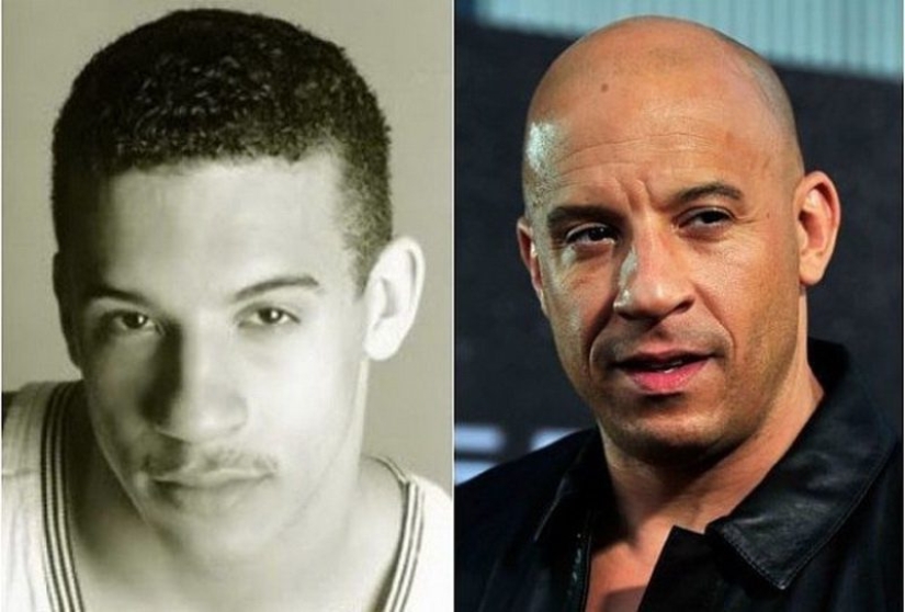 Famous actors before they became bald