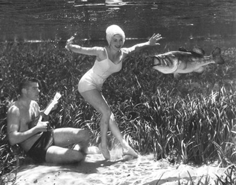 Fantastic retrophotographs from the bottom of the lake