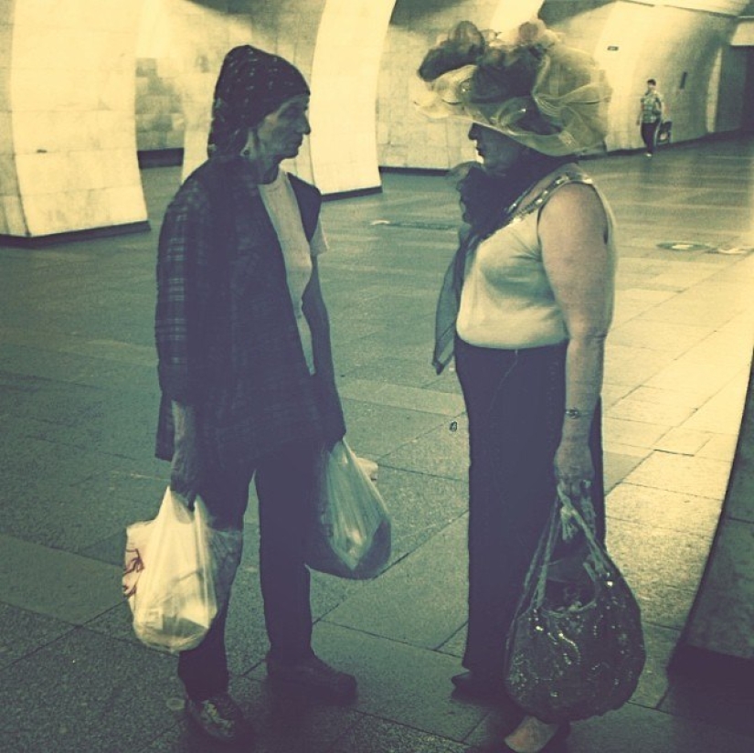 Fashionable people of the Moscow metro