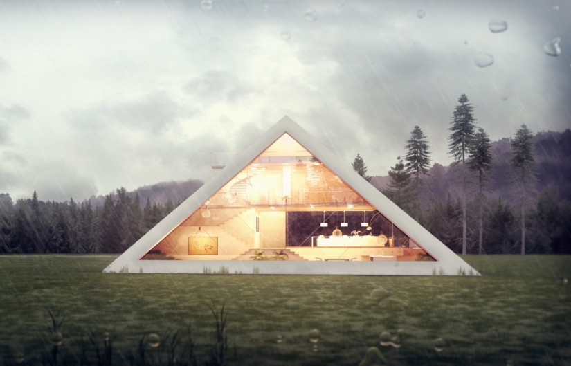 Feel like a pharaoh: a futuristic concept of a pyramid house