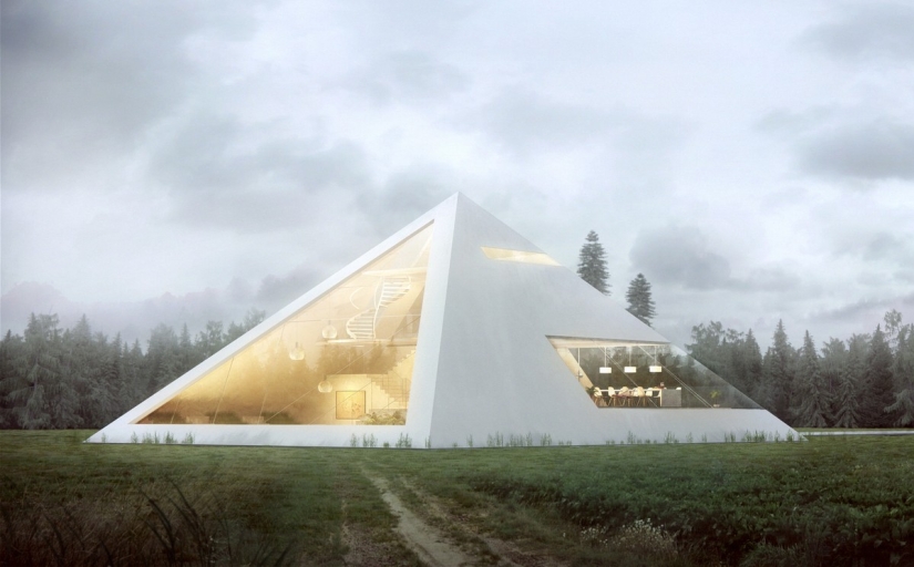Feel like a pharaoh: a futuristic concept of a pyramid house