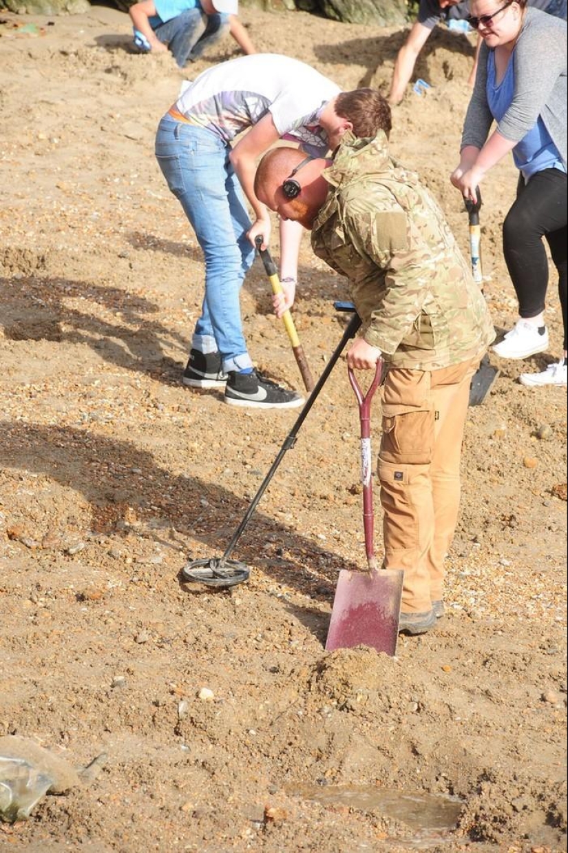 Fiebre del Oro Británica en la playa de Folkestone