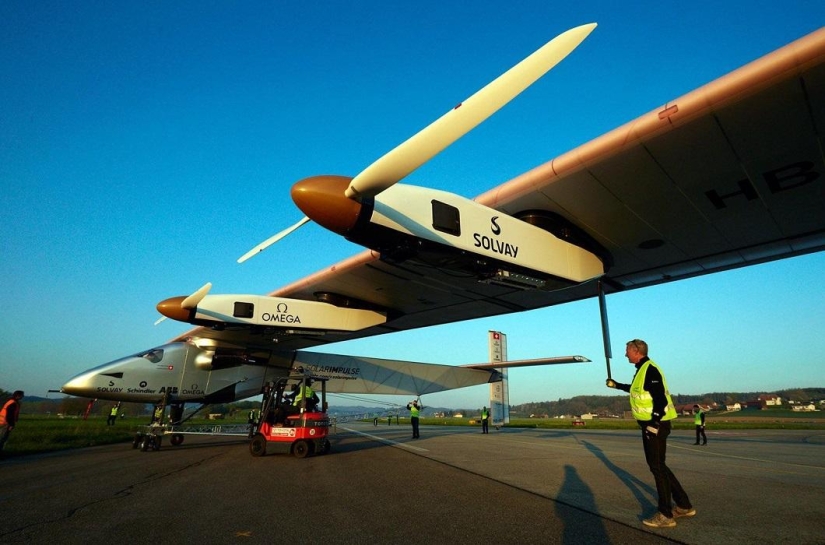 First flight of solar-powered aircraft Solar Impulse 2