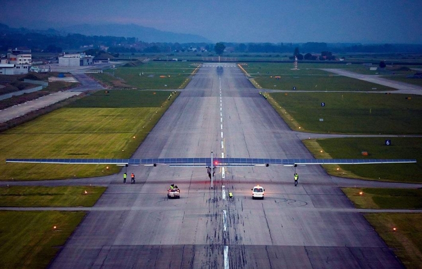 First flight of solar-powered aircraft Solar Impulse 2