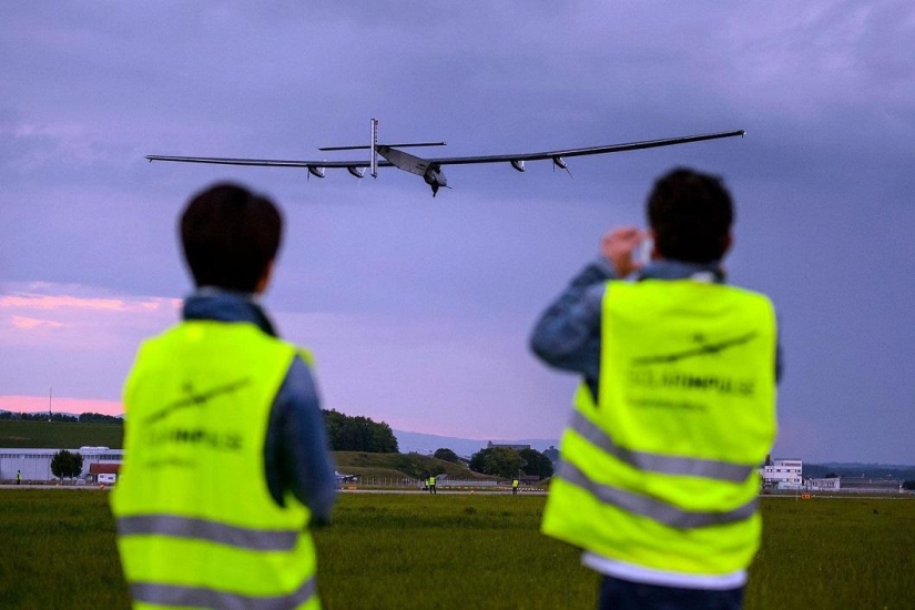 First flight of solar-powered aircraft Solar Impulse 2