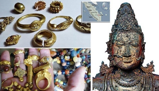 Fishermen have found treasures of a vanished ancient civilization in Indonesia