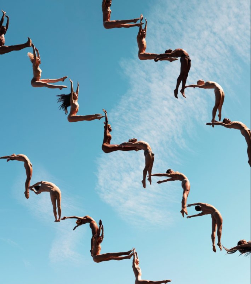 Floating in the air: photographs, breaking the laws of gravity