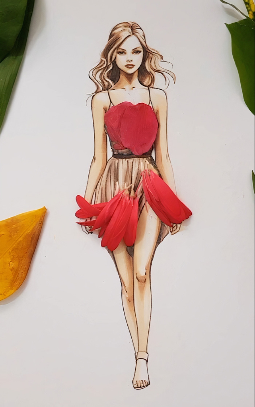 Floral Fantasy: 17 Unique Looks That I Made Using Flower Petals, Leaves And Stems