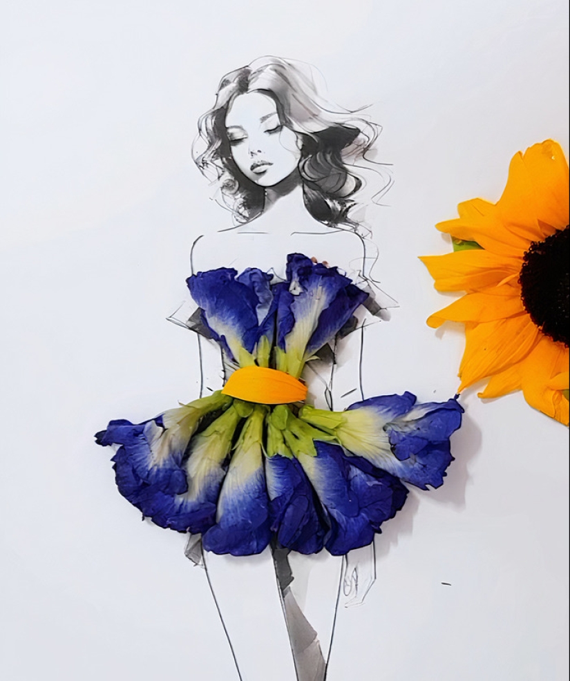 Floral Fantasy: 17 Unique Looks That I Made Using Flower Petals, Leaves And Stems