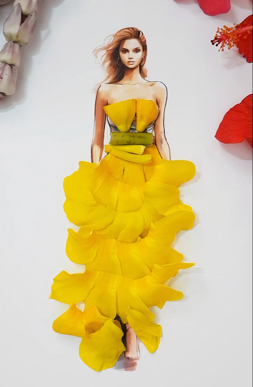 Floral Fantasy: 17 Unique Looks That I Made Using Flower Petals, Leaves And Stems