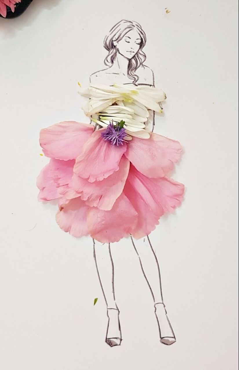 Floral Fantasy: 17 Unique Looks That I Made Using Flower Petals, Leaves And Stems