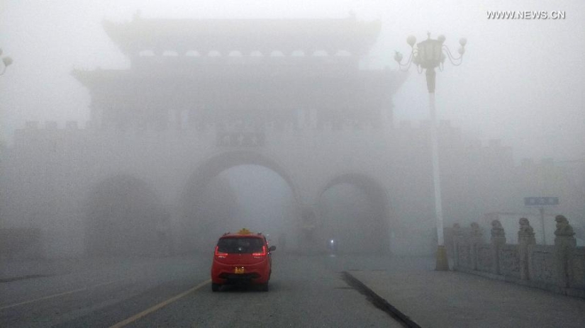 For the first time in history, China has declared a "red" danger level due to terrible smog
