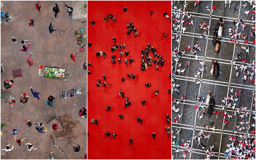 foto de personas desde una altura