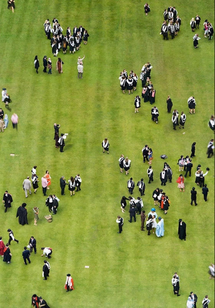 foto de personas desde una altura