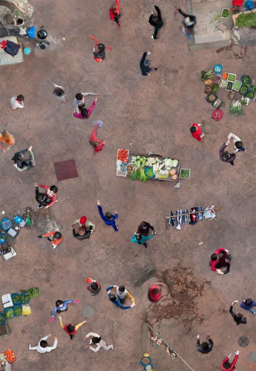 foto de personas desde una altura