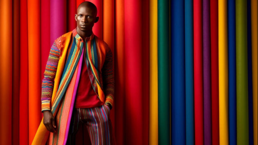 Fotos de moda afrocolorismo hechas por IA