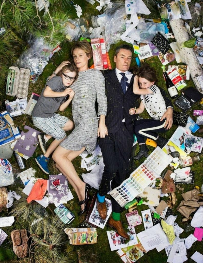 Fotos impactantes: cuánta basura produce una persona en solo una semana