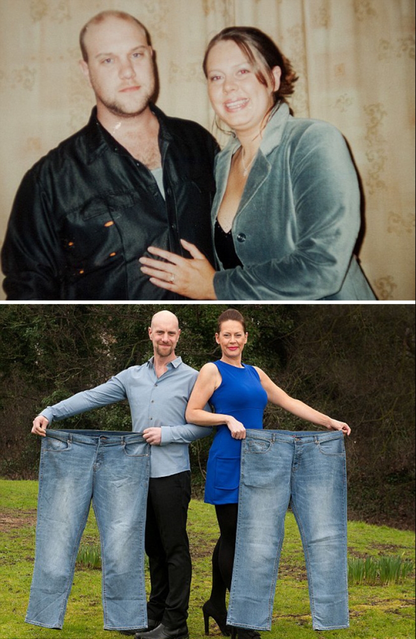 Fotos inspiradoras de parejas antes y después de perder peso juntos