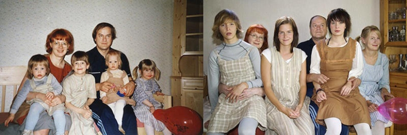 Four sisters - then and now